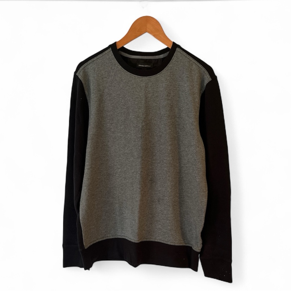 Banana Republic Men's Gray and Black Sweater
